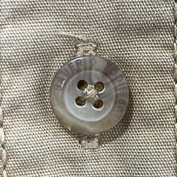 Eddie Bauer Mens Long Sleeve Shirt Large Khaki Button Up Hunting Outdoors Hiking - Picture 5 of 12